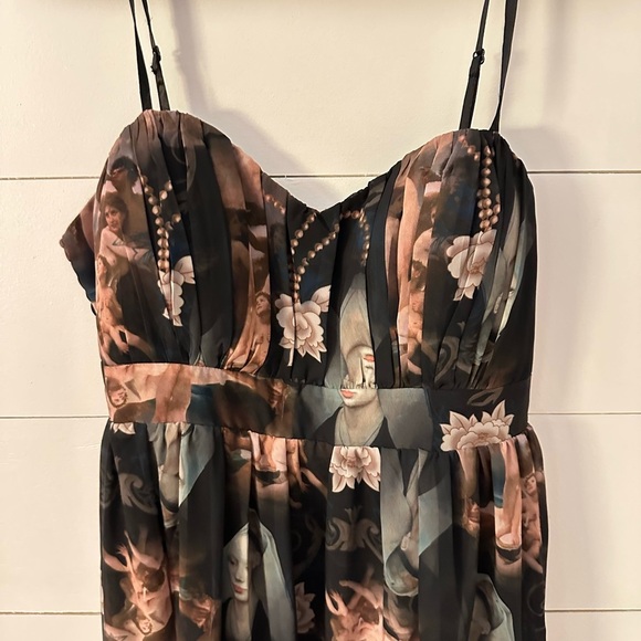 Y2K VINTAGE SPIN DOCTOR L renaissance art 2 wear woman a-line maxi dress - Picture 5 of 16